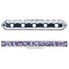 Dreamtime Crystal DC 77730 Rondelle Spacer Bars 5 Hole Tanzanite/Silver